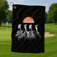 Astronauts Journey To Mars Astronauts In Walking In Space Golf Towel