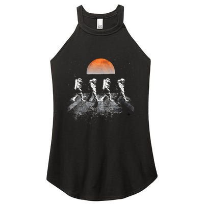 Astronauts Journey To Mars Astronauts In Walking In Space Women's Perfect Tri Rocker Tank