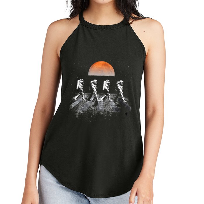 Astronauts Journey To Mars Astronauts In Walking In Space Women's Perfect Tri Rocker Tank