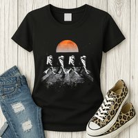 Astronauts Journey To Mars Astronauts In Walking In Space Womens T-Shirt