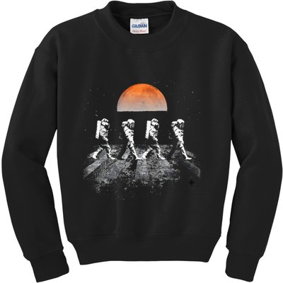 Astronauts Journey To Mars Astronauts In Walking In Space Kids Sweatshirt