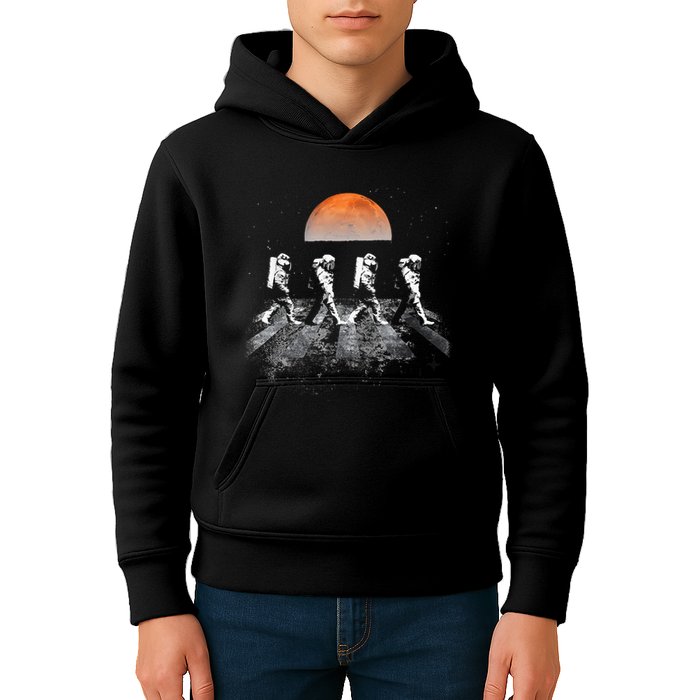 Astronauts Journey To Mars Astronauts In Walking In Space Kids Hoodie