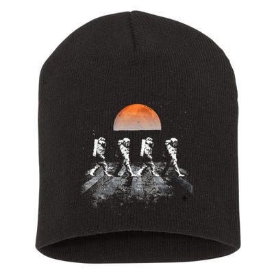 Astronauts Journey To Mars Astronauts In Walking In Space Short Acrylic Beanie