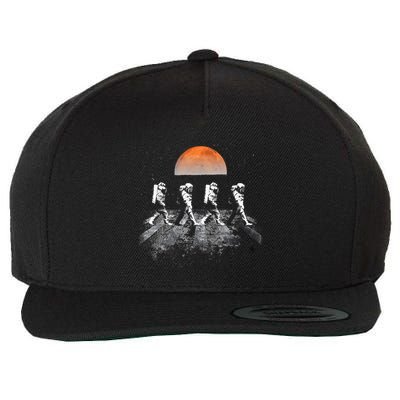 Astronauts Journey To Mars Astronauts In Walking In Space Wool Snapback Cap