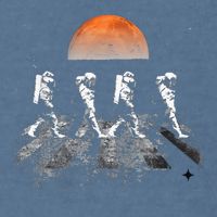 Astronauts Journey To Mars Astronauts In Walking In Space Garment-Dyed Sweatshirt