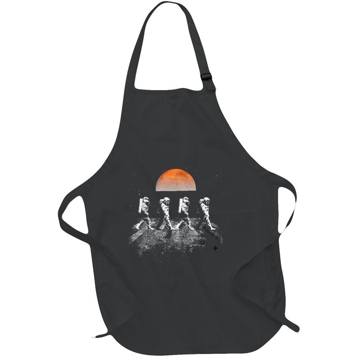 Astronauts Journey To Mars Astronauts In Walking In Space Full-Length Apron With Pockets