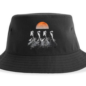 Astronauts Journey To Mars Astronauts In Walking In Space Sustainable Bucket Hat