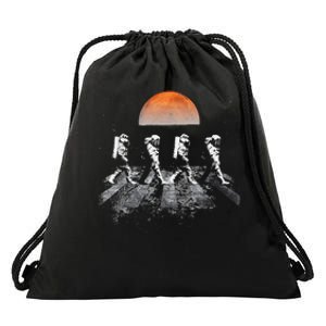 Astronauts Journey To Mars Astronauts In Walking In Space Drawstring Bag