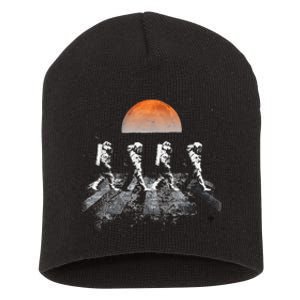 Astronauts Journey To Mars Astronauts In Walking In Space Short Acrylic Beanie