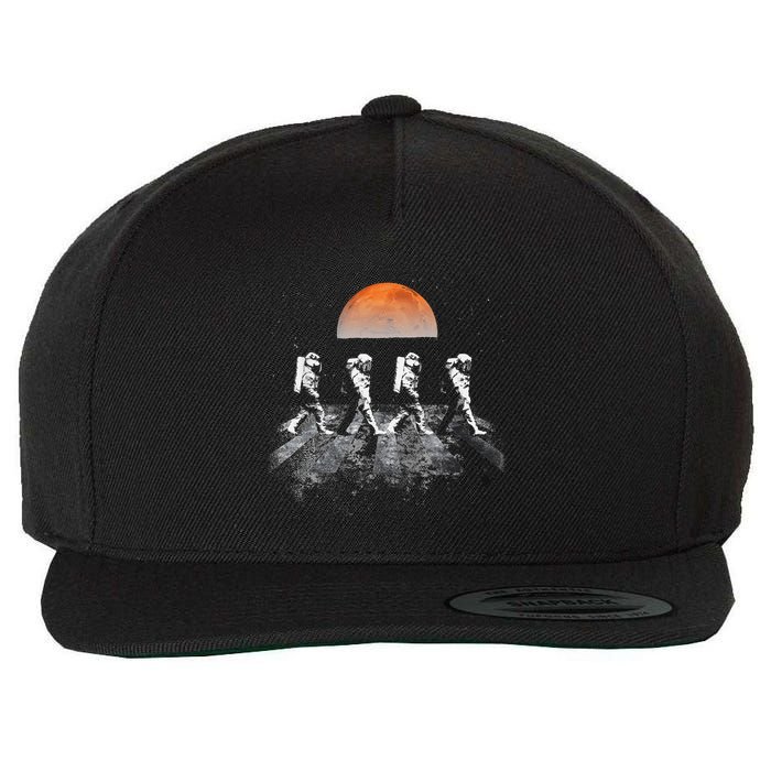 Astronauts Journey To Mars Astronauts In Walking In Space Wool Snapback Cap