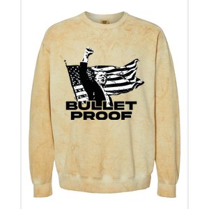 Alex Jones Trump Bulletproof Colorblast Crewneck Sweatshirt