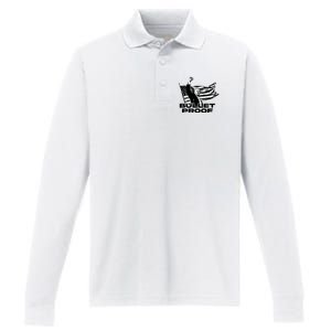 Alex Jones Trump Bulletproof Performance Long Sleeve Polo