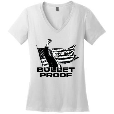 Alex Jones Trump Bulletproof Women's V-Neck T-Shirt