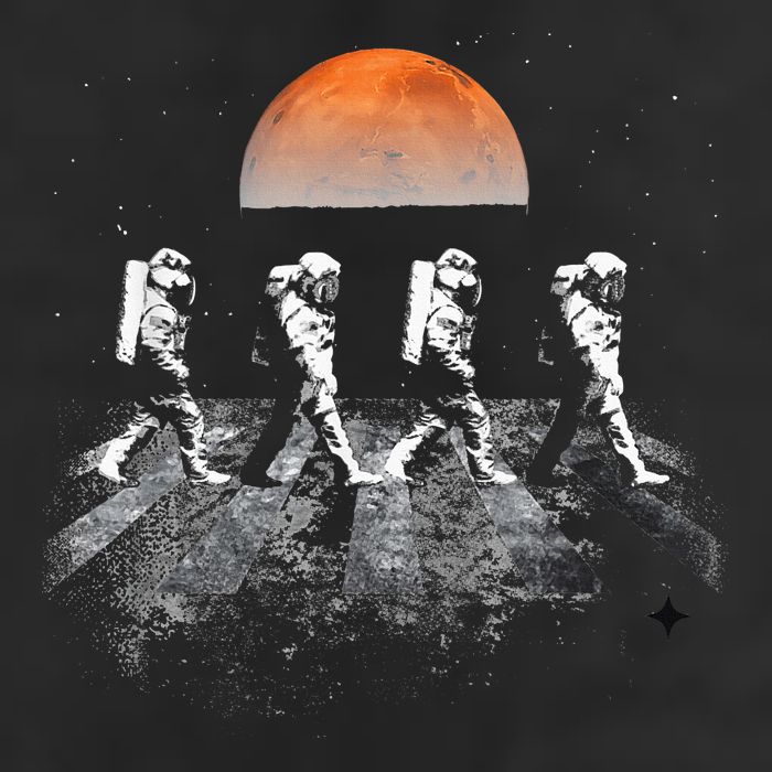 Astronauts Journey To Mars Astronauts In Walking In Space Cool Comfort Performance Bucket Hat