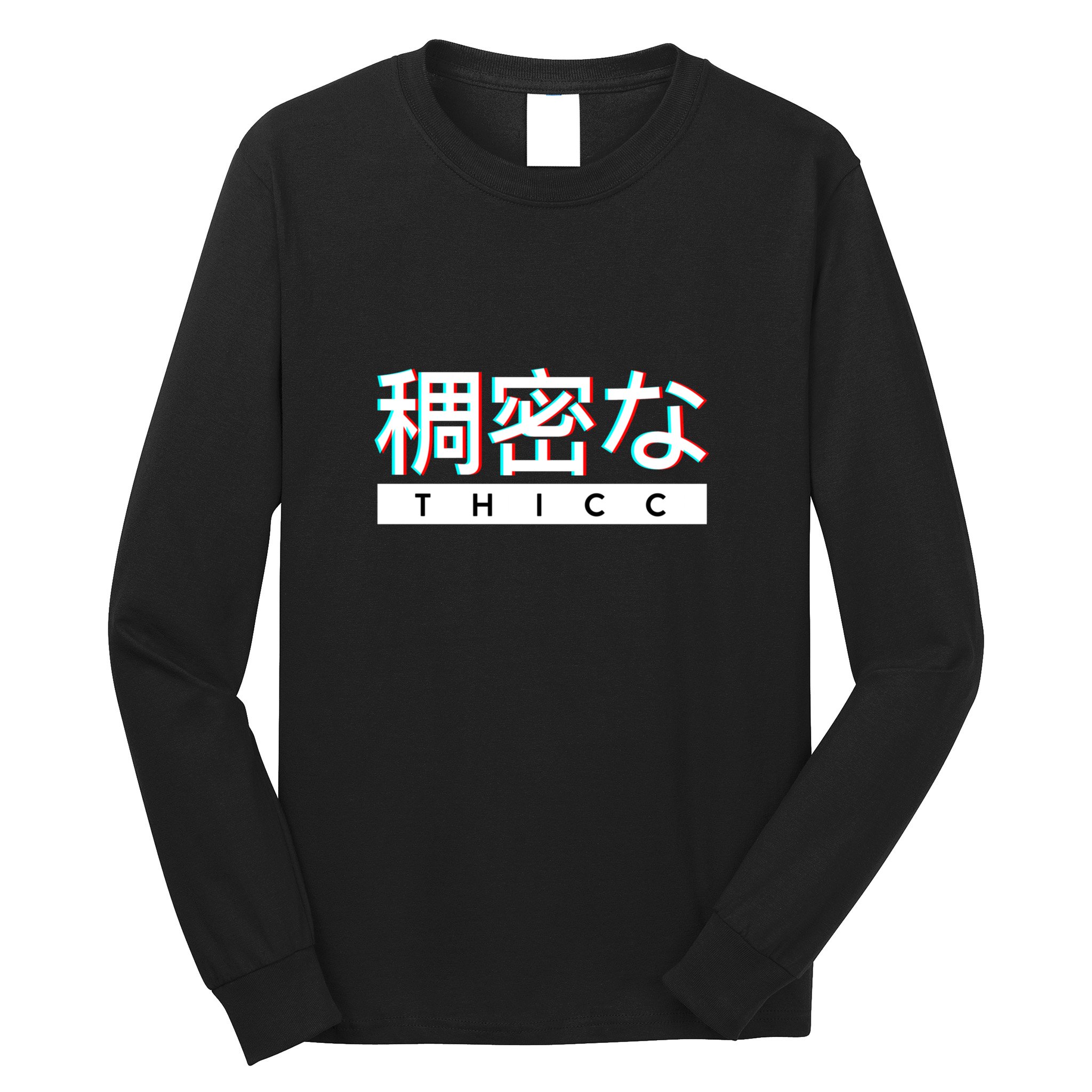 Aesthetic Japanese Thicc Logo Long Sleeve Shirt