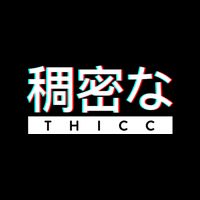 Aesthetic Japanese Thicc Logo V-Neck T-Shirt