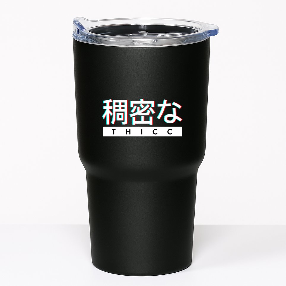 Aesthetic Japanese Thicc Logo Tumbler