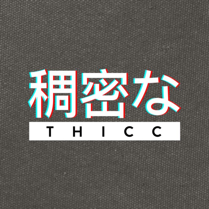 Aesthetic Japanese Thicc Logo Cotton Canvas Backpack