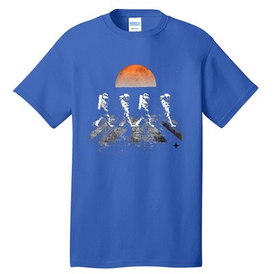 Astronauts Journey To Mars Astronauts In Walking In Space Tall T-Shirt