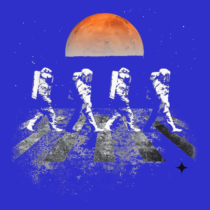 Astronauts Journey To Mars Astronauts In Walking In Space Mousepad