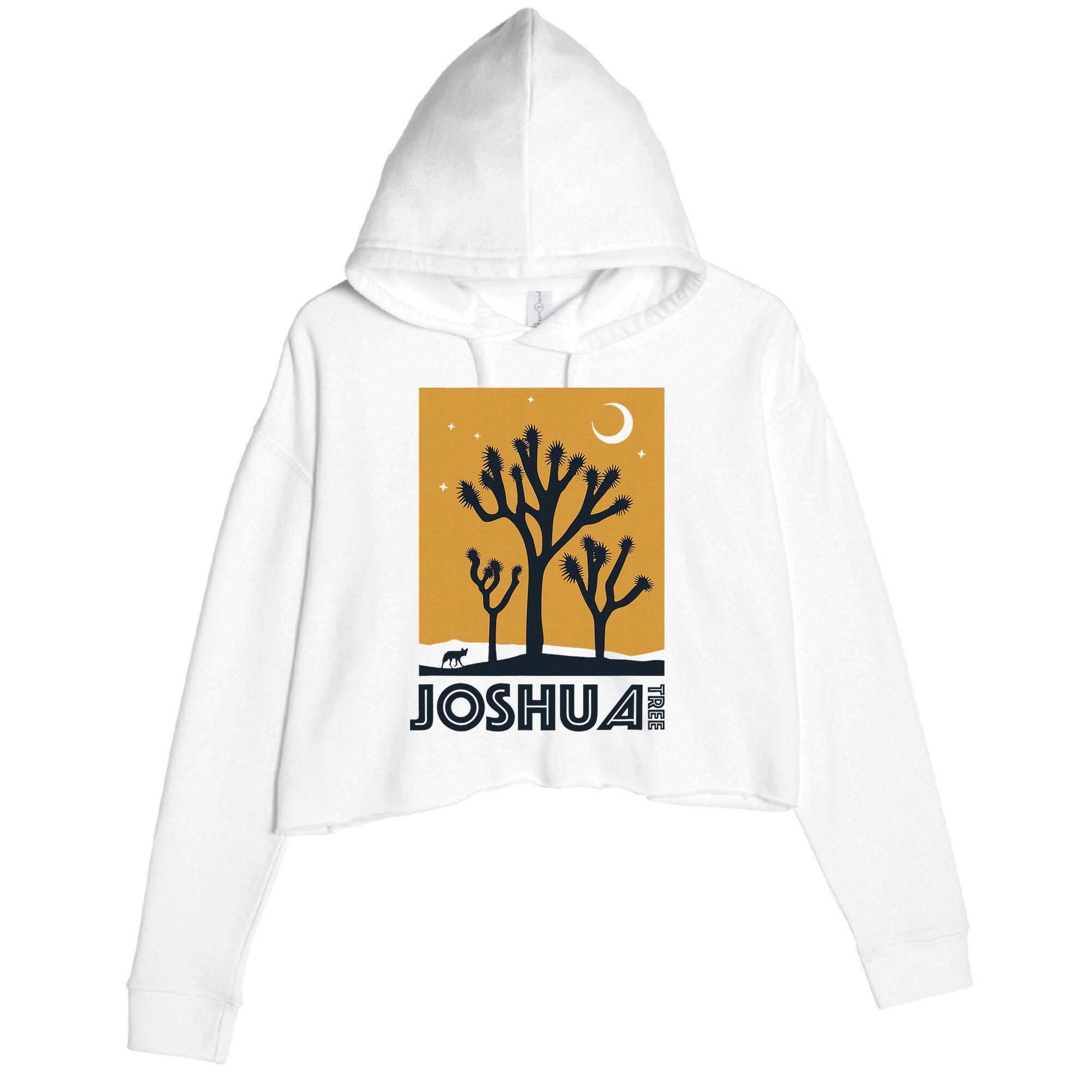 America Joshua Tree California Crop Fleece Hoodie