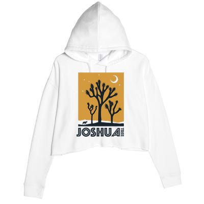 America Joshua Tree California Crop Fleece Hoodie