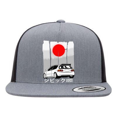 Automotive Jdm Vintage Hatch Civic Eg6 Flat Bill Trucker Hat