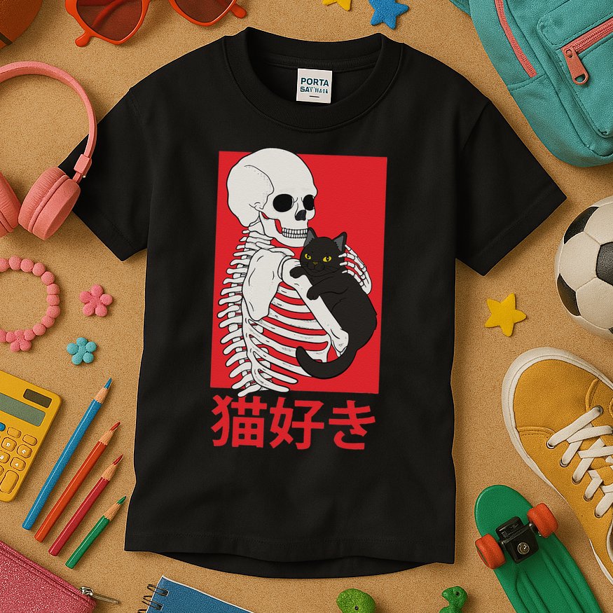Aesthetic Japan Vaporwave Otaku Streetwear Techwear Anime  Kids T-Shirt