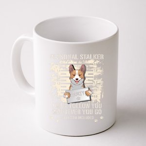 Arrested Jail Welsh Corgi Dog Personal Stalker Corgi Gift Coffee Mug