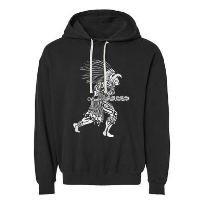Aztec Jaguar Warrior Mayan Warrior Ancient Aztec Garment-Dyed Fleece Hoodie