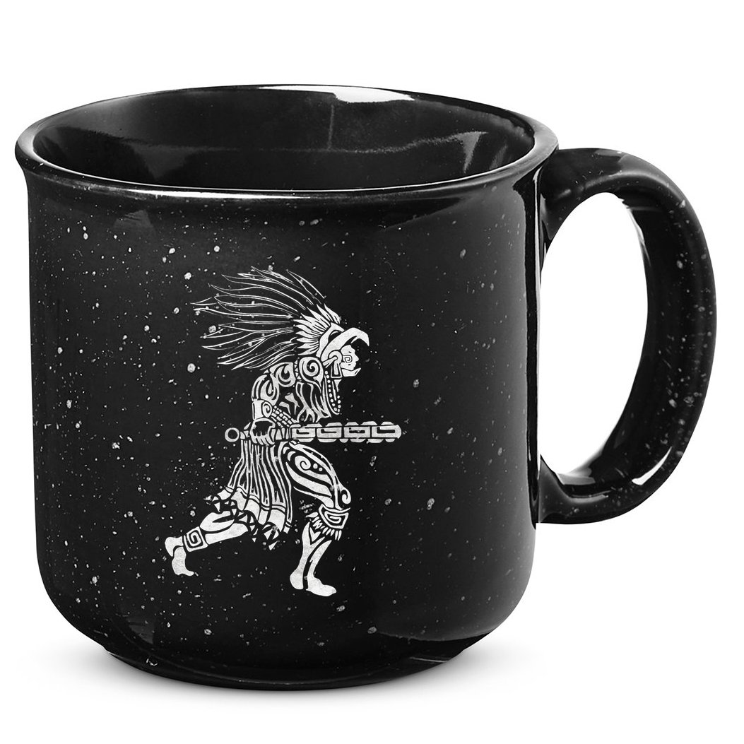 Aztec Jaguar Warrior Mayan Warrior Ancient Aztec 15oz Campfire Ceramic Mug