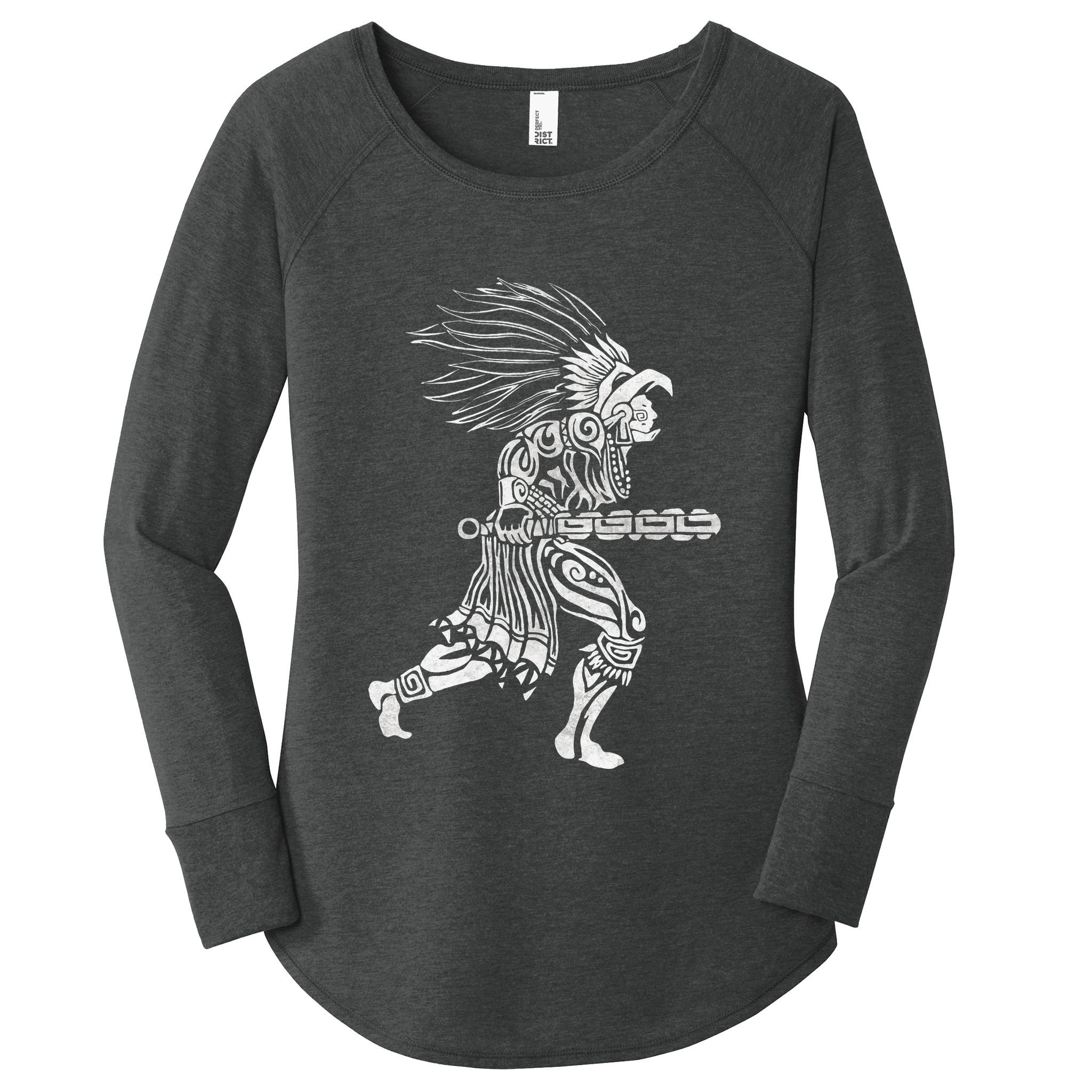 Aztec Jaguar Warrior Mayan Warrior Ancient Aztec Women's Perfect Tri Tunic Long Sleeve Shirt