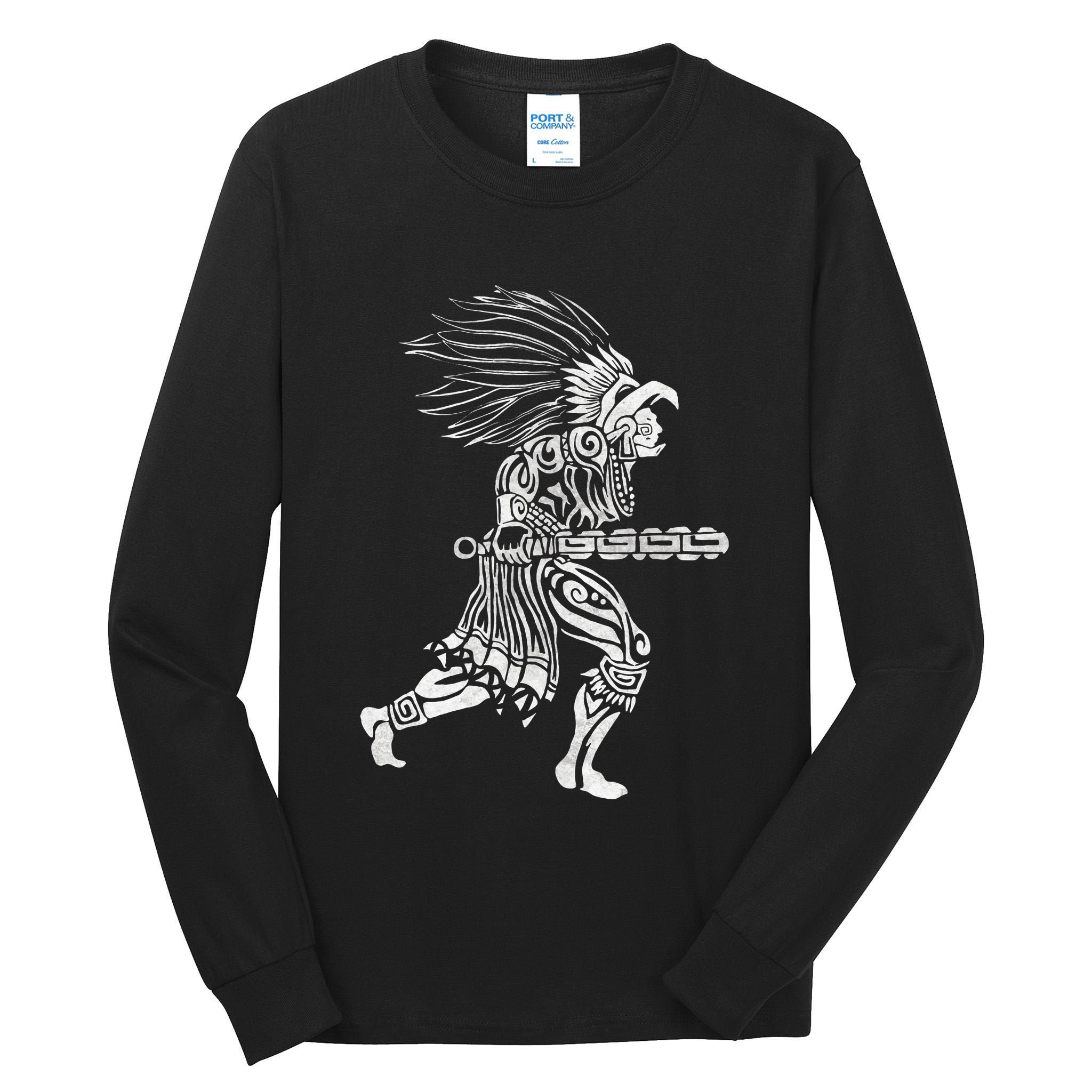 Aztec Jaguar Warrior Mayan Warrior Ancient Aztec Tall Long Sleeve T-Shirt