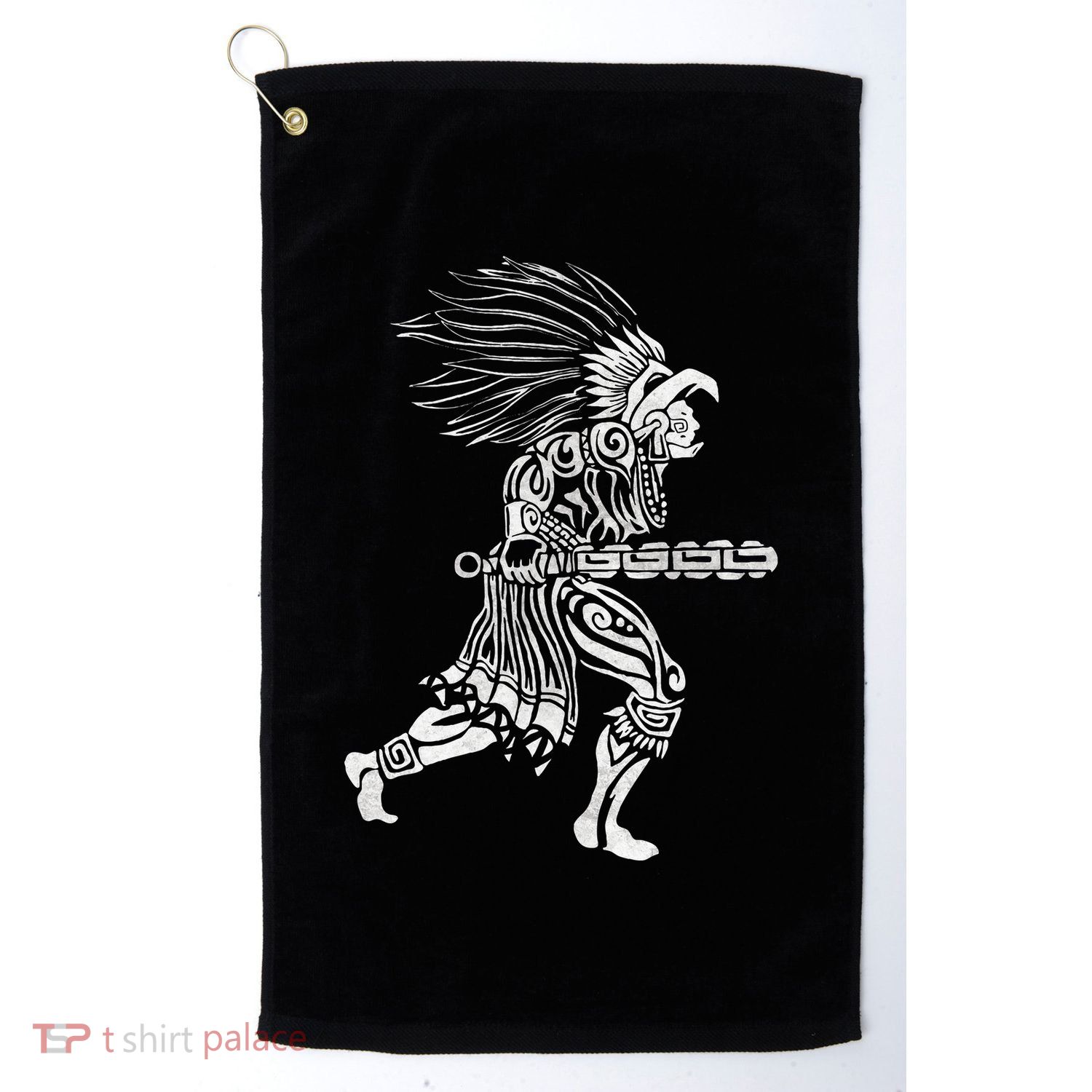 Aztec Jaguar Warrior Mayan Warrior Ancient Aztec Golf Towel