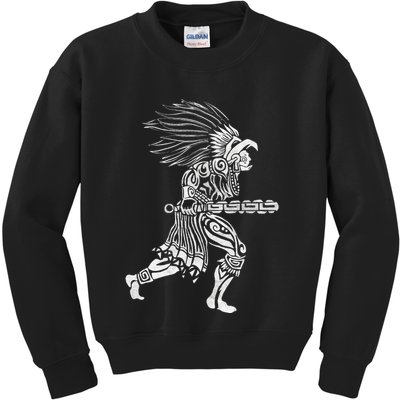 Aztec Jaguar Warrior Mayan Warrior Ancient Aztec Kids Sweatshirt