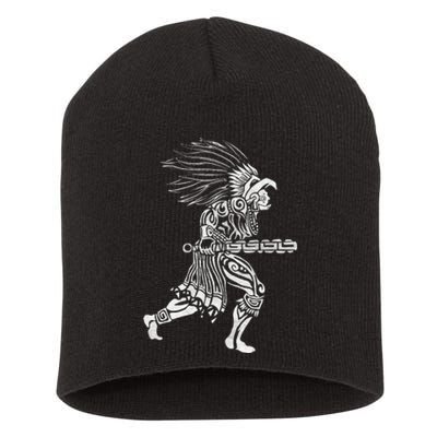 Aztec Jaguar Warrior Mayan Warrior Ancient Aztec Short Acrylic Beanie