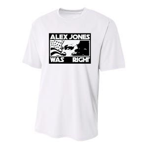 Alex Jones Was Right Youth Performance Sprint T-Shirt