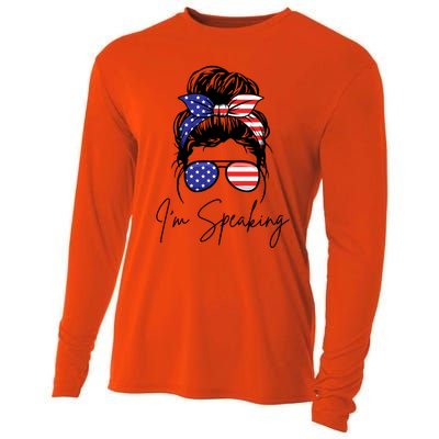 American – Kamala 2024 I Am Speaking Gift Cooling Performance Long Sleeve Crew