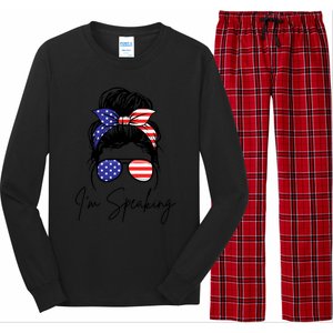 American – Kamala 2024 I Am Speaking Gift Long Sleeve Pajama Set