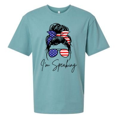 American – Kamala 2024 I Am Speaking Gift Sueded Cloud Jersey T-Shirt