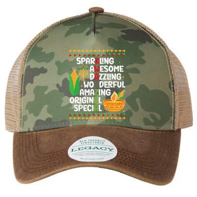 African Kwanzaa 7 Principles Acronym Kinara Corn Unity Cup Legacy Tie Dye Trucker Hat