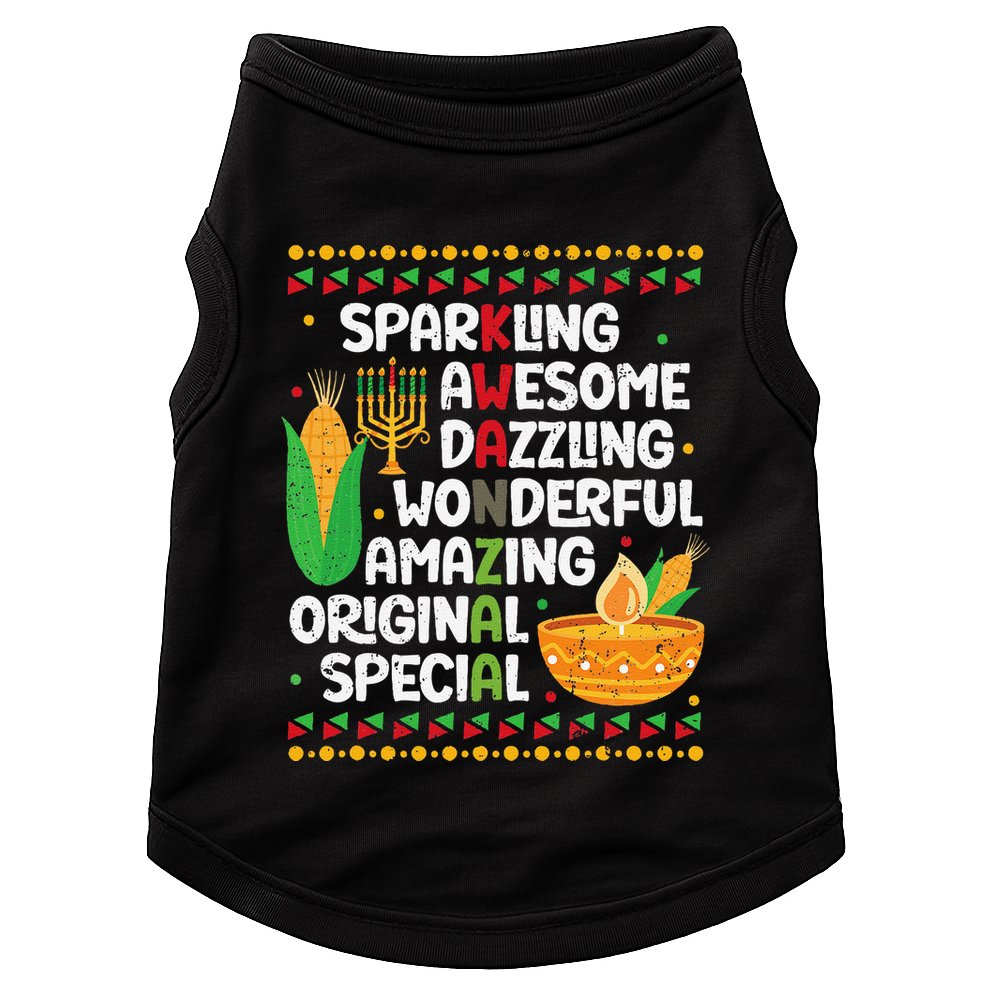 African Kwanzaa 7 Principles Acronym Kinara Corn Unity Cup Doggie Tank