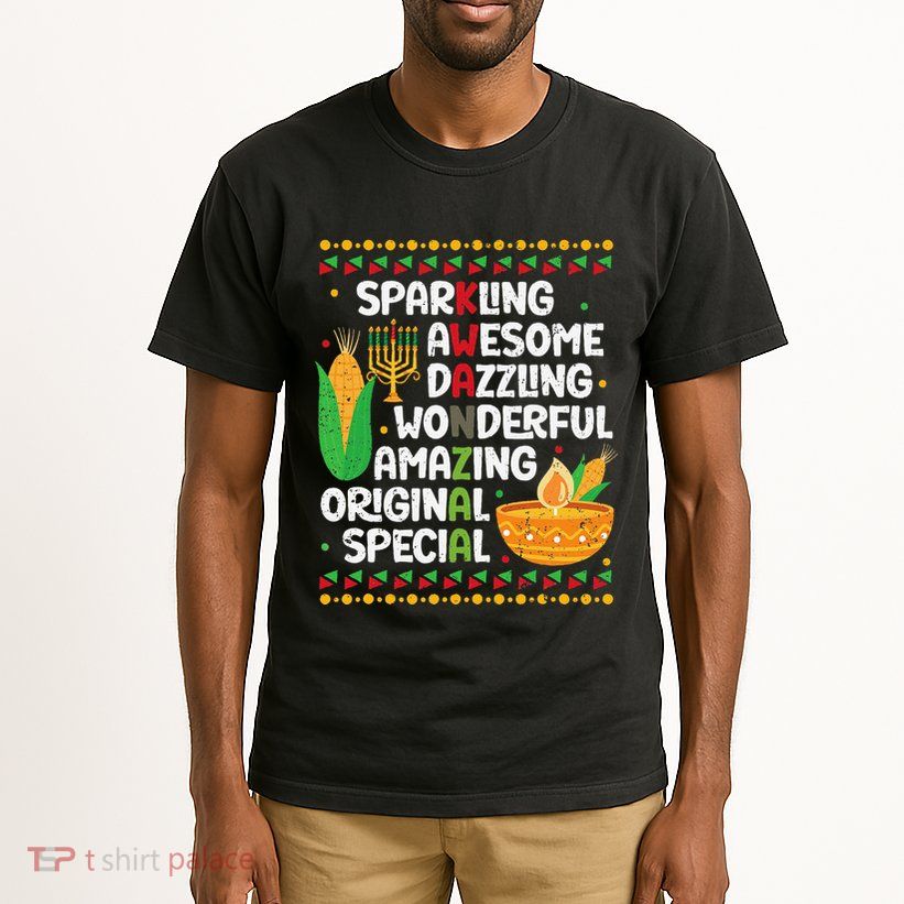 African Kwanzaa 7 Principles Acronym Kinara Corn Unity Cup Tall T-Shirt