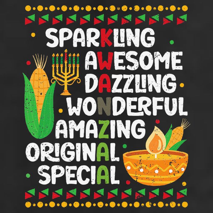 African Kwanzaa 7 Principles Acronym Kinara Corn Unity Cup Beanie