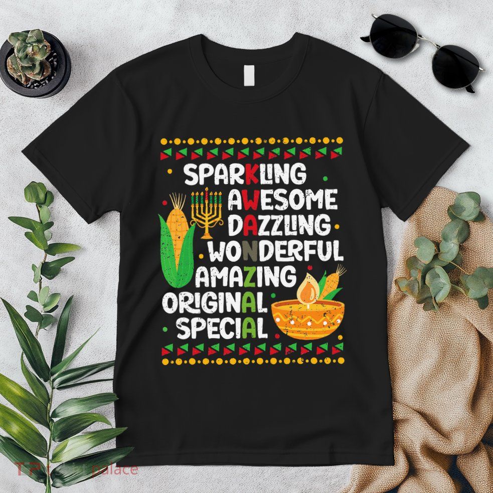 African Kwanzaa 7 Principles Acronym Kinara Corn Unity Cup Premium T-Shirt