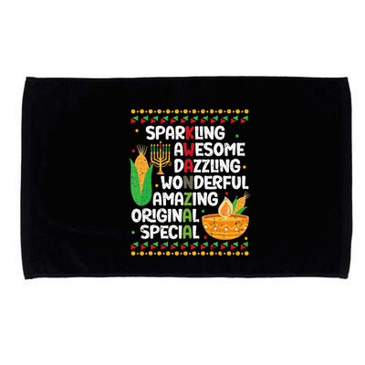 African Kwanzaa 7 Principles Acronym Kinara Corn Unity Cup Microfiber Hand Towel