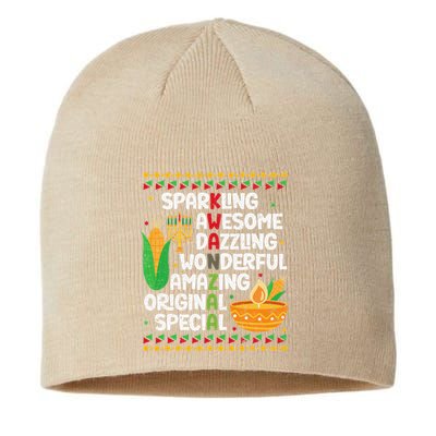 African Kwanzaa 7 Principles Acronym Kinara Corn Unity Cup Sustainable Beanie
