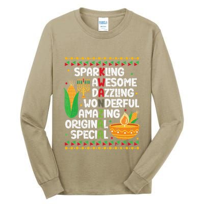 African Kwanzaa 7 Principles Acronym Kinara Corn Unity Cup Tall Long Sleeve T-Shirt