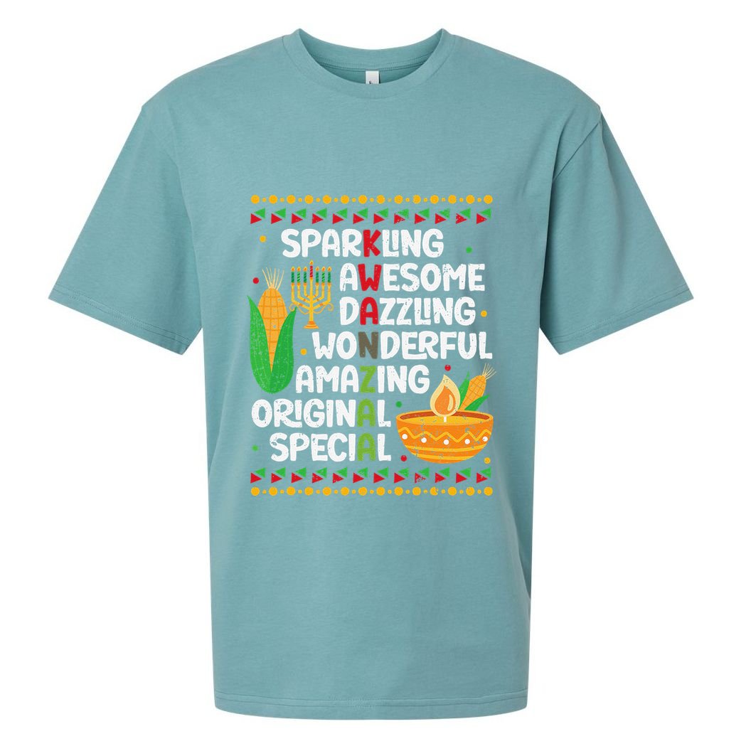 African Kwanzaa 7 Principles Acronym Kinara Corn Unity Cup Sueded Cloud Jersey T-Shirt