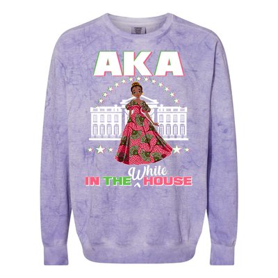 AKA In The White House Kamala Harris AKA Sorority Pride  Colorblast Crewneck Sweatshirt